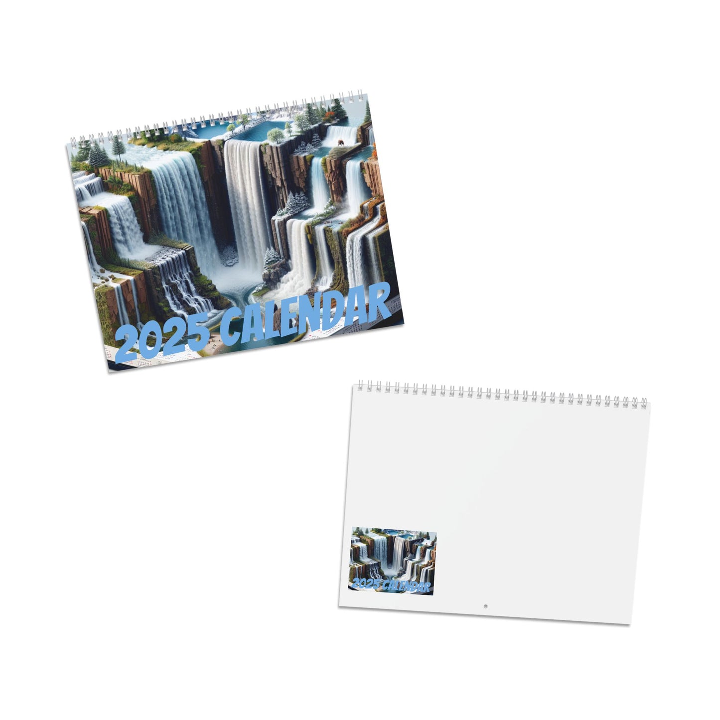 2025 Nature-Inspired Wall Calendar - Scenic Waterfalls