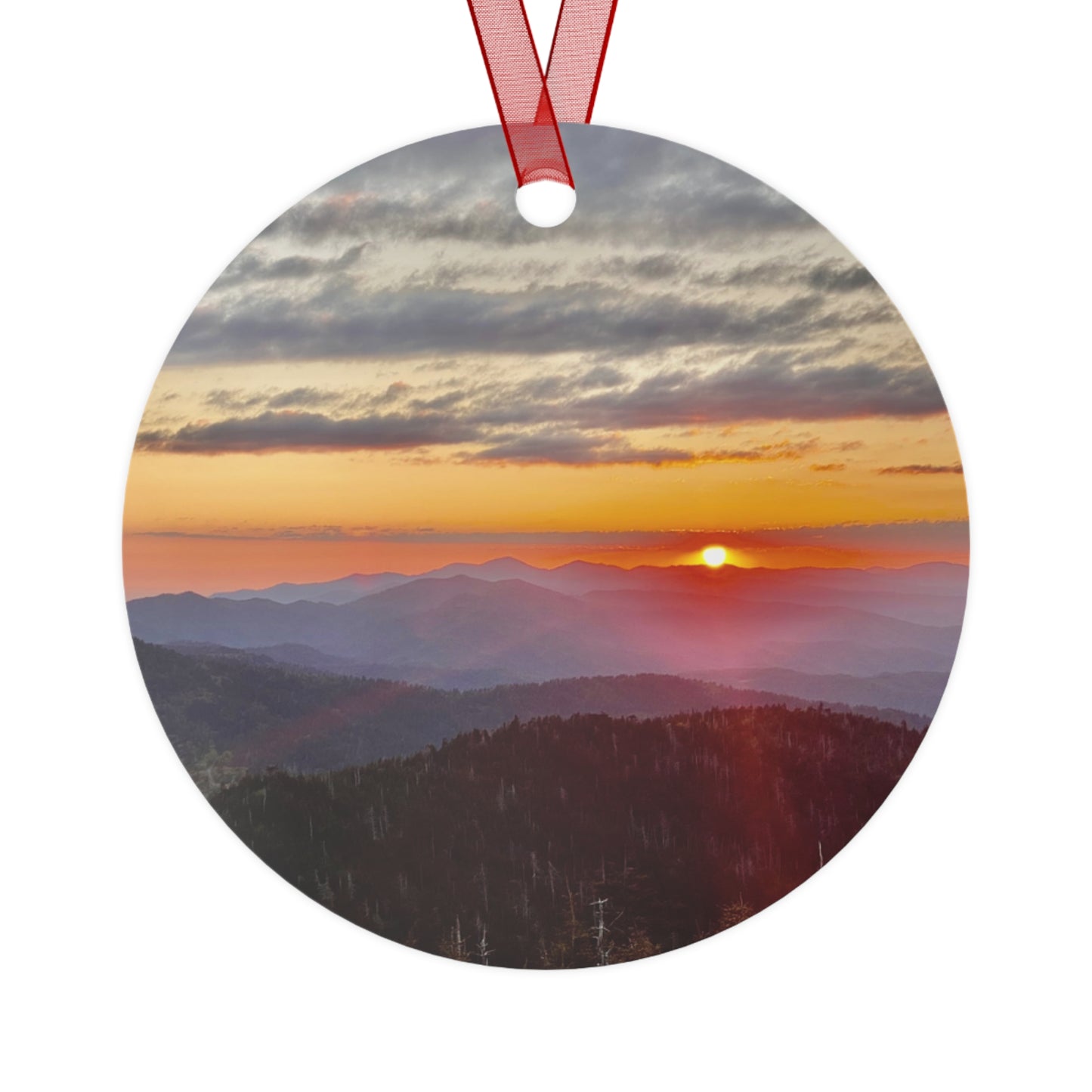 Smoky Sunrise- Tree Ornament