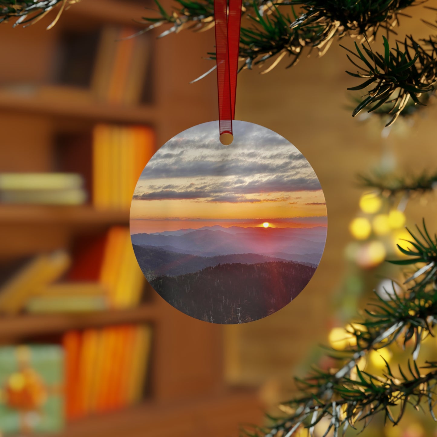 Smoky Sunrise- Tree Ornament