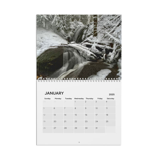 2025 Nature-Inspired Wall Calendar - Scenic Waterfalls