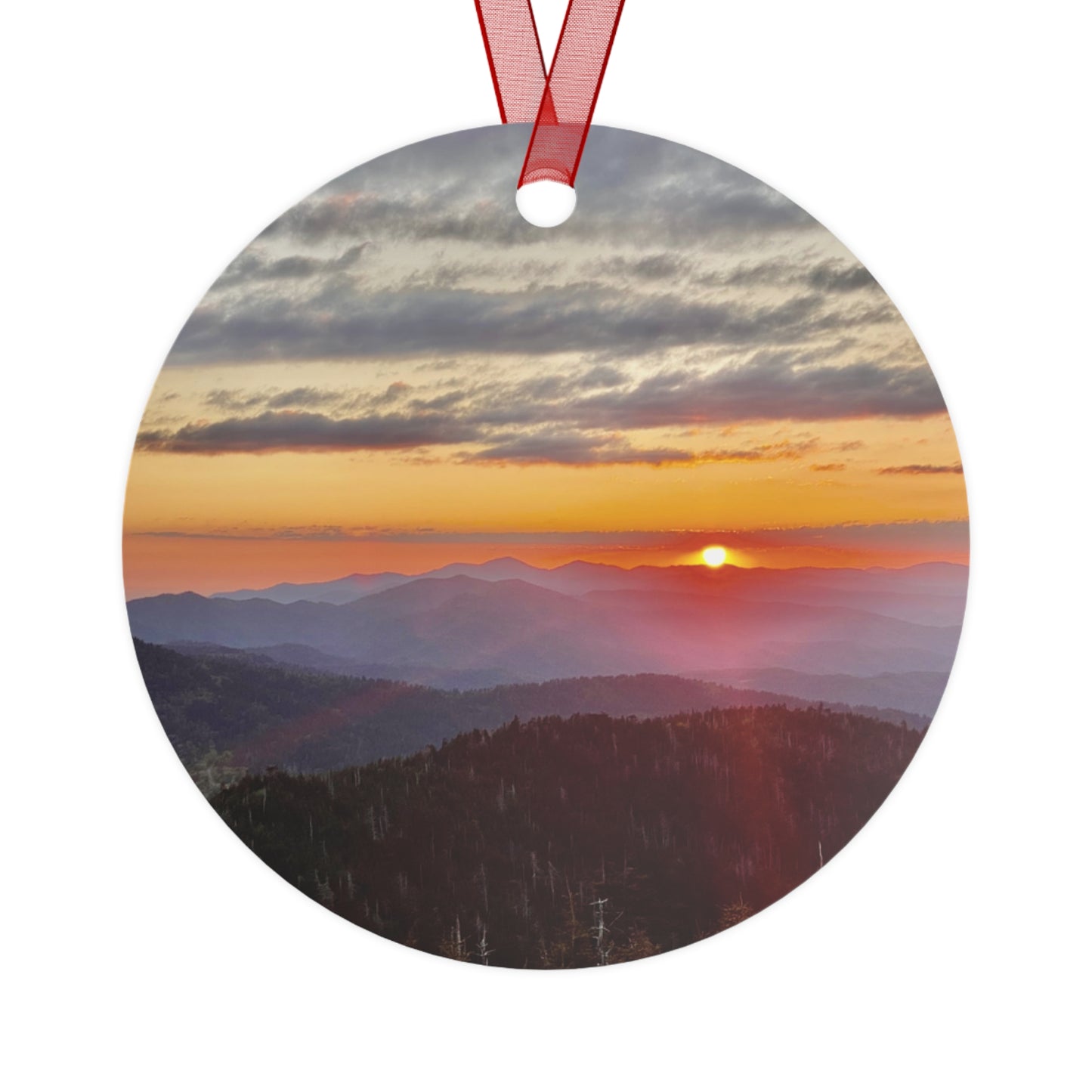 Smoky Sunrise- Tree Ornament